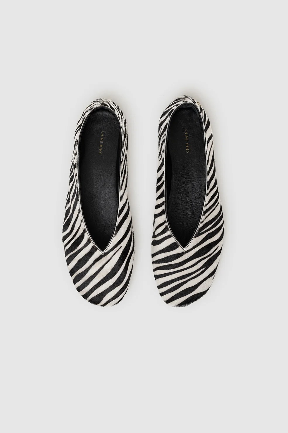 Ana Flats Calf Hair  - Zebra - Image 3