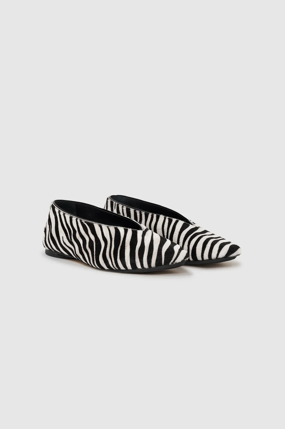 Ana Flats Calf Hair  - Zebra - Image 5