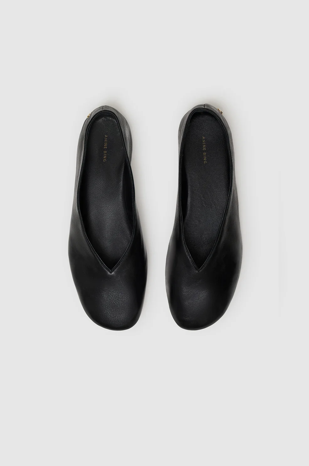 Ana Flats Smooth Leather - Black - Image 3