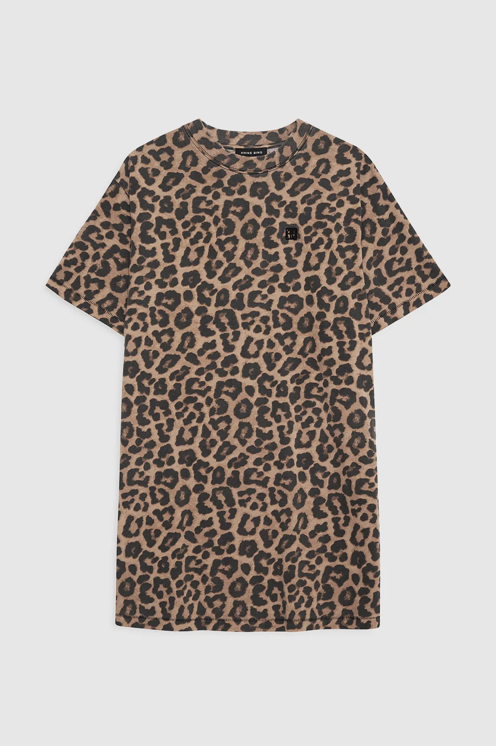 Beth Mini Dress - Black And Brown Leopard - Image 3