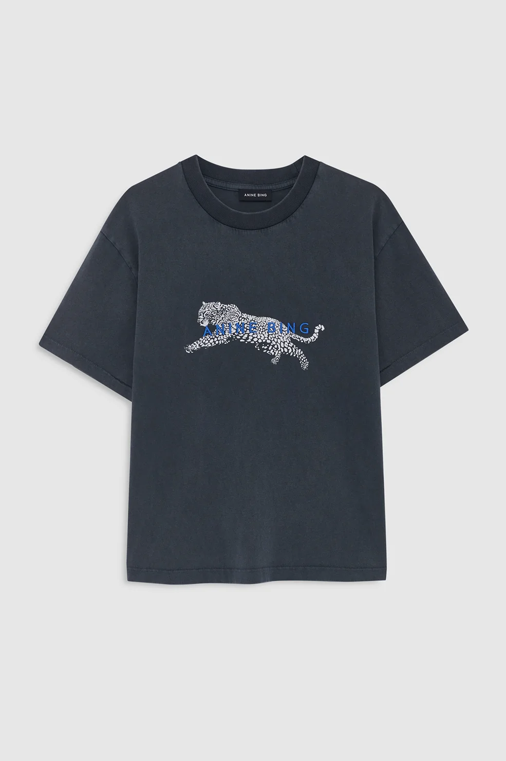 Cade Tee Leopard - Washed Black - Image 3