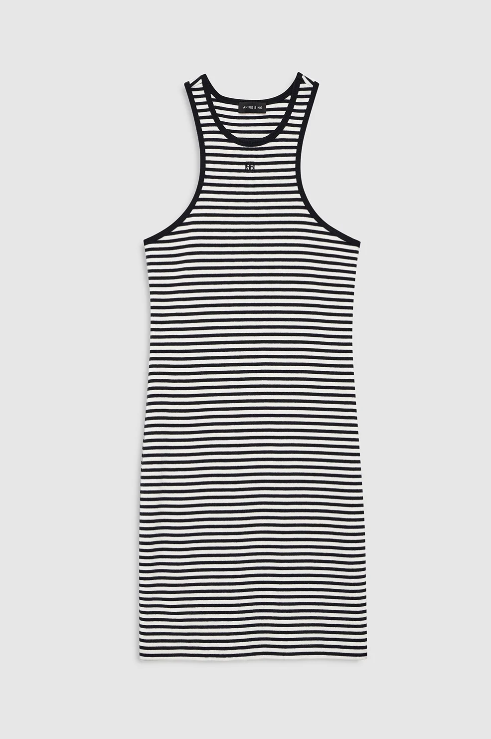 Cole Dress - White And Black Mini Stripe - Image 3