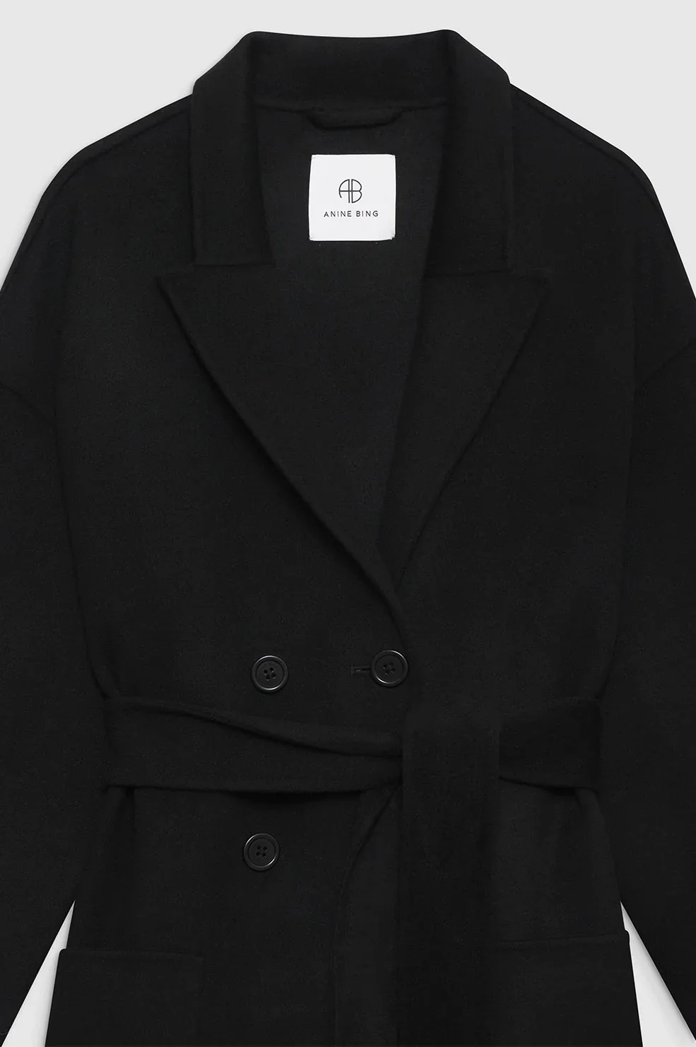 Dylan Coat - Black Cashmere Blend - Image 4
