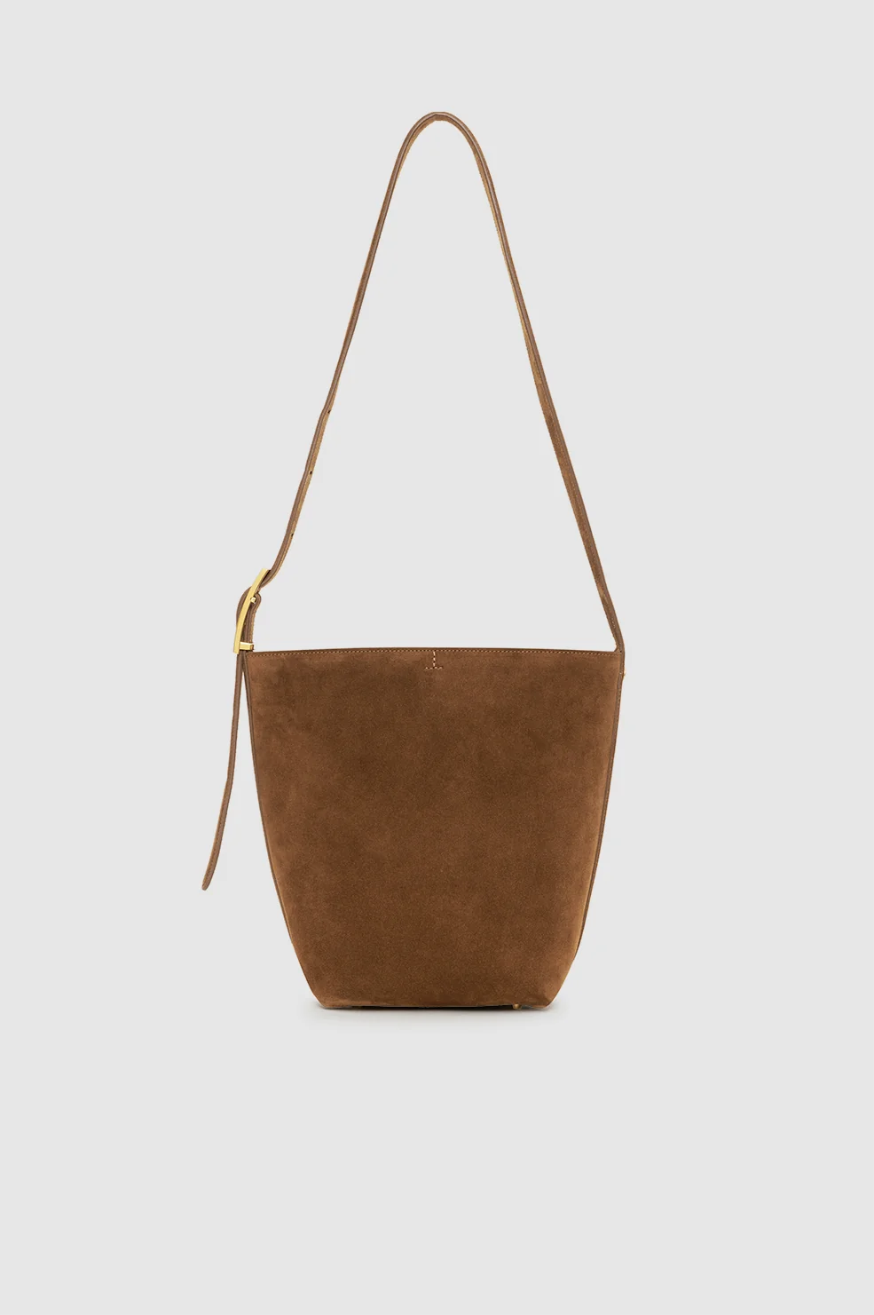 Elly Medium Bucket Bag Suede - Tobacco - Image 3