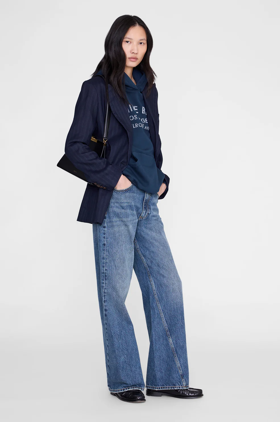 Harvey Sweatshirt Melrose Stencil - Navy - Image 2