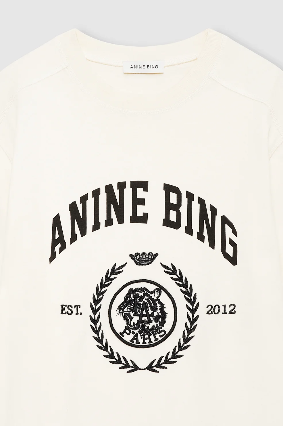 Jaylin Tee Collegiate - Washed Cream - Image 4