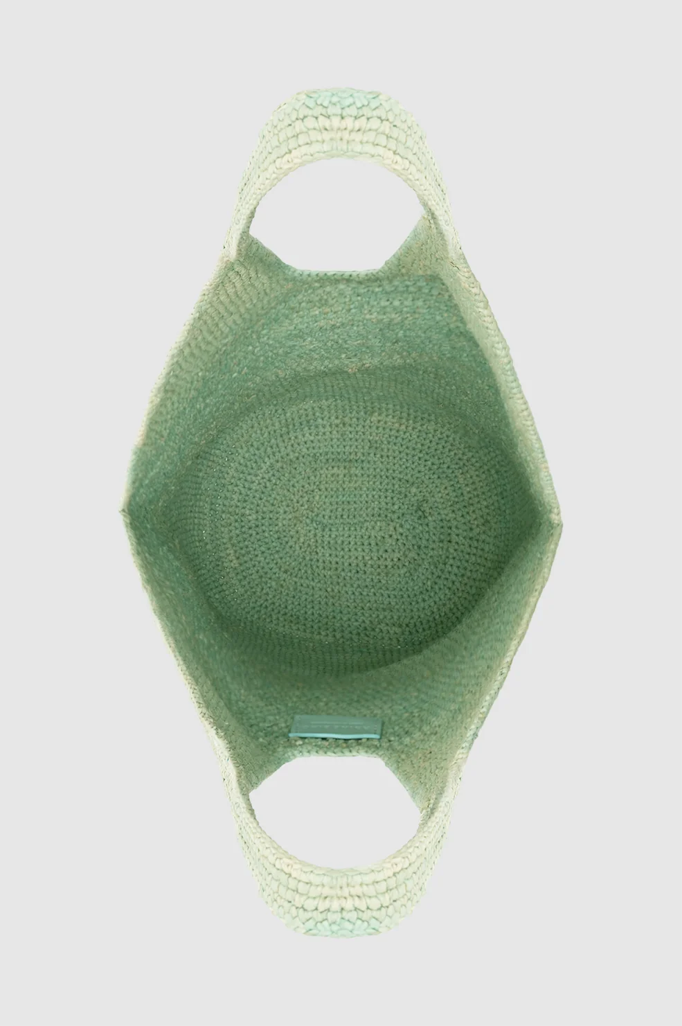 Leah Logo Hobo Raffia - Sea Foam Green - Image 4