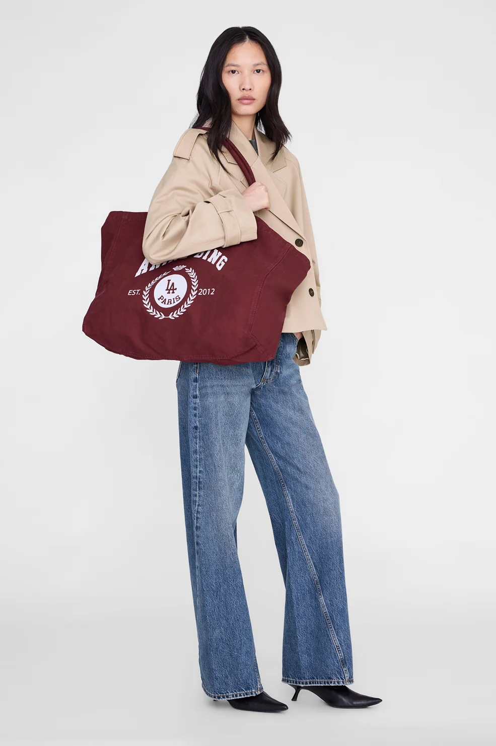 Leo Canvas Tote Collegiate - Fig - Image 2
