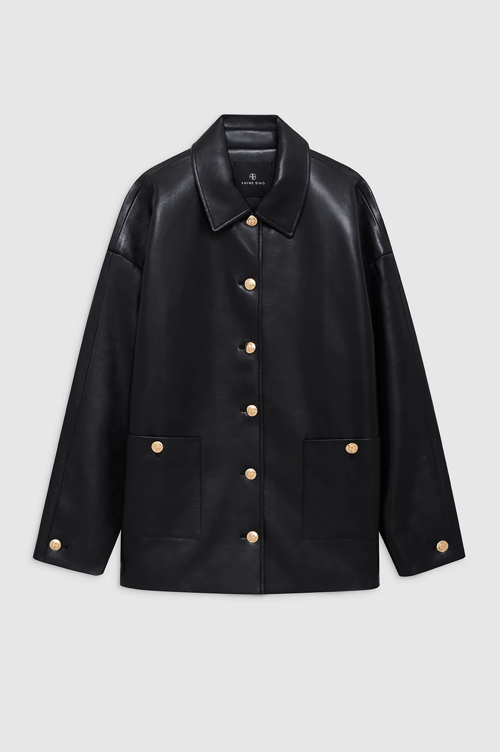 Luca Jacket - Black Recycled Leather - Image 3