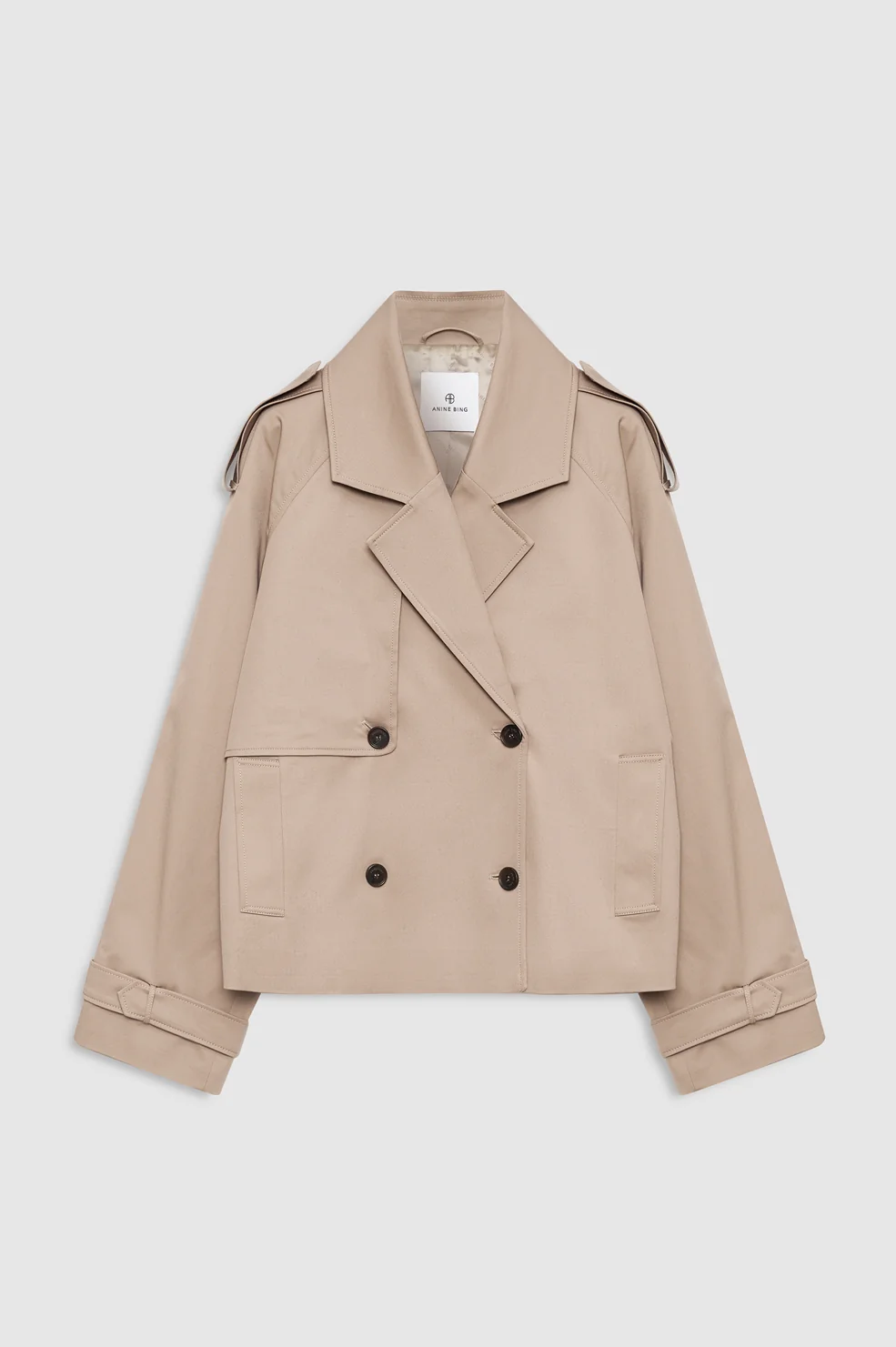 Rickie Cropped Trench - Beige - Image 3