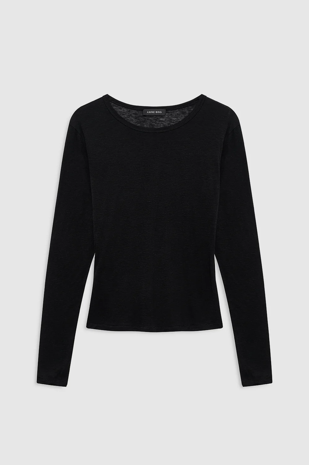 Sylvie Long Sleeve Tee - Black - Image 4